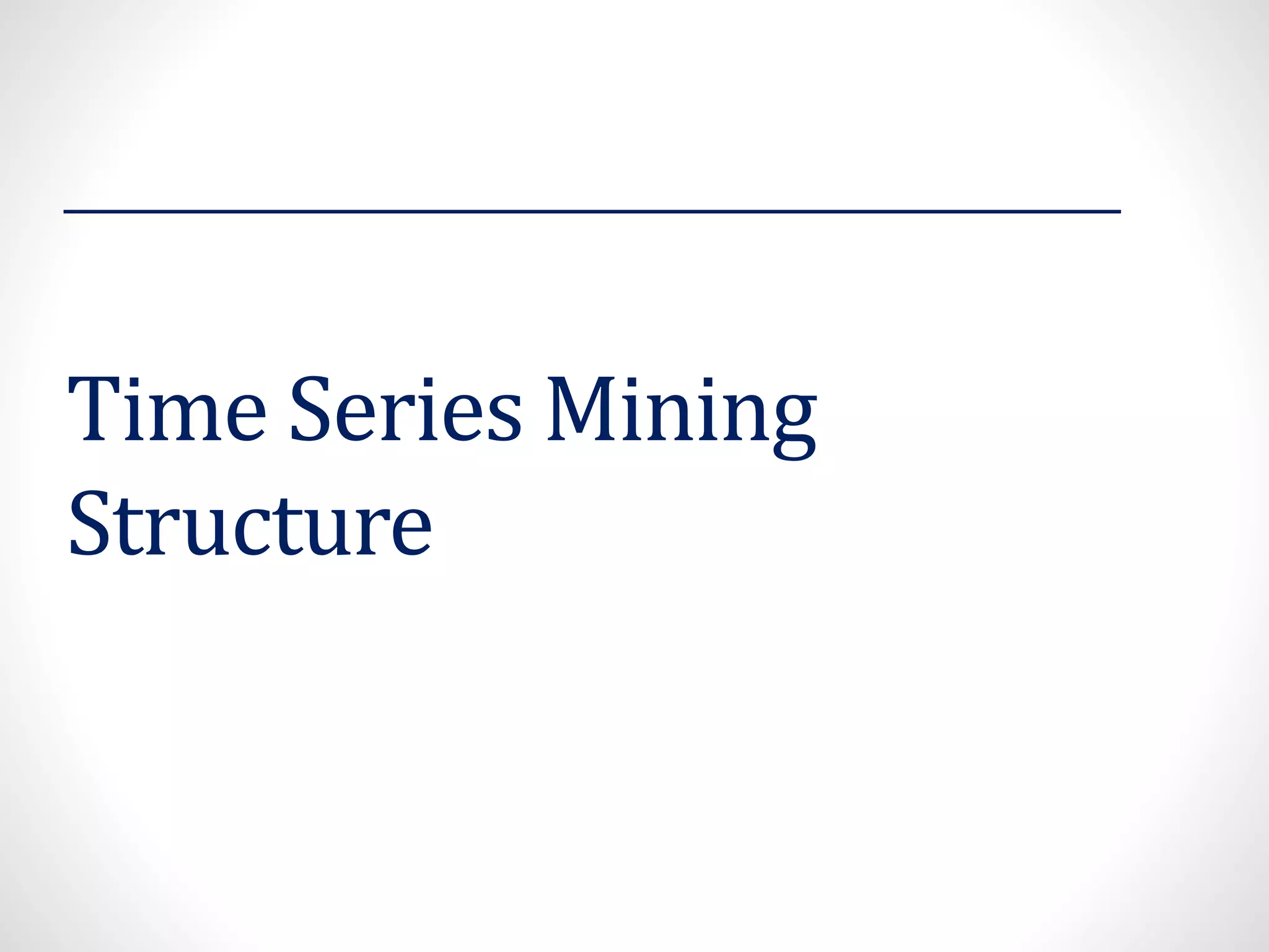Time Series Mining
Structure
 