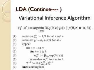 LDA (Continue---- )LDA (Continue---- )
 