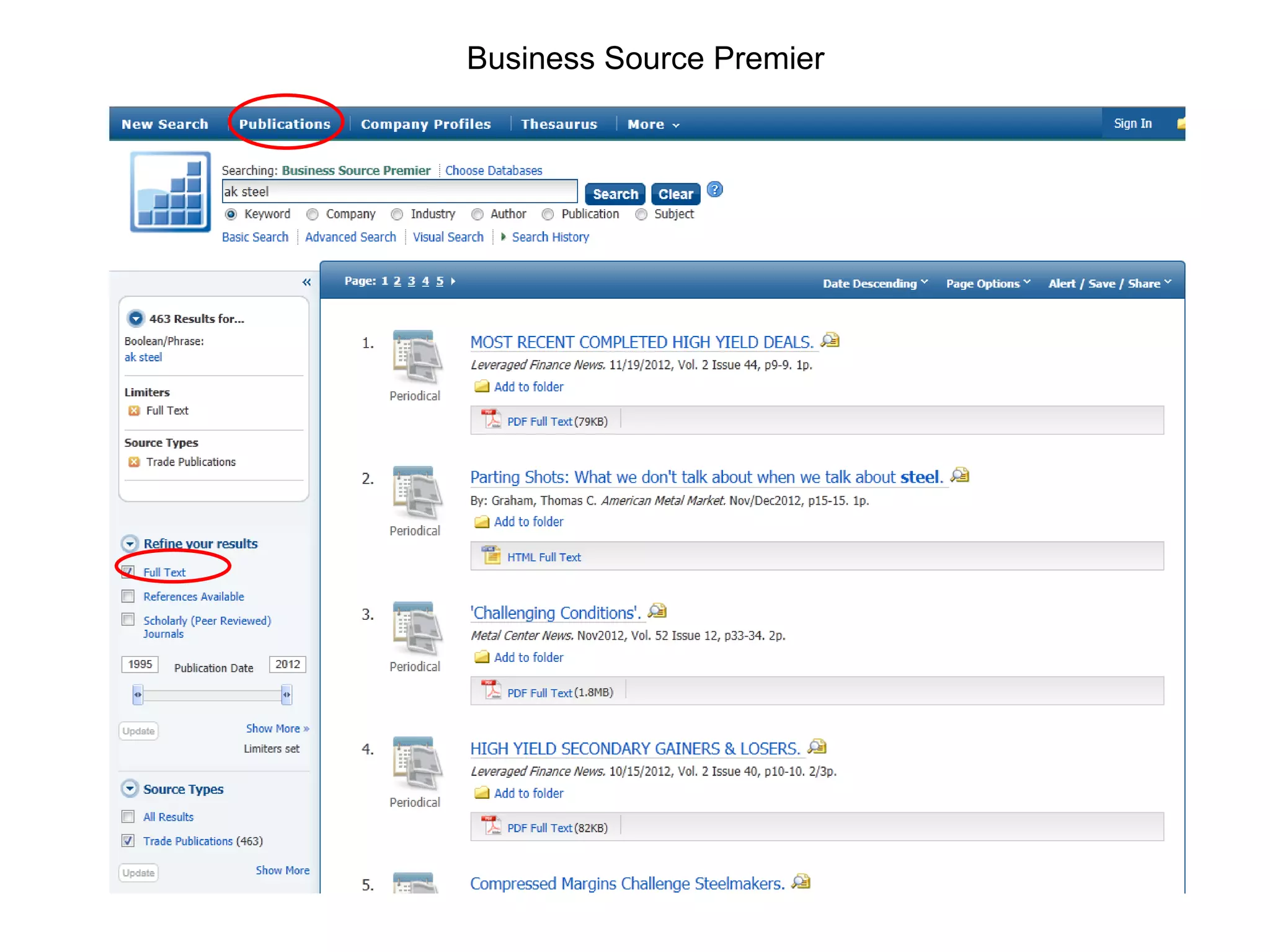 Business Source Premier
 