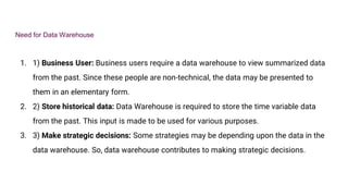 Data Warehouse Architecture
A data warehouse architecture is a method of defining the overall
architecture of data communi...
