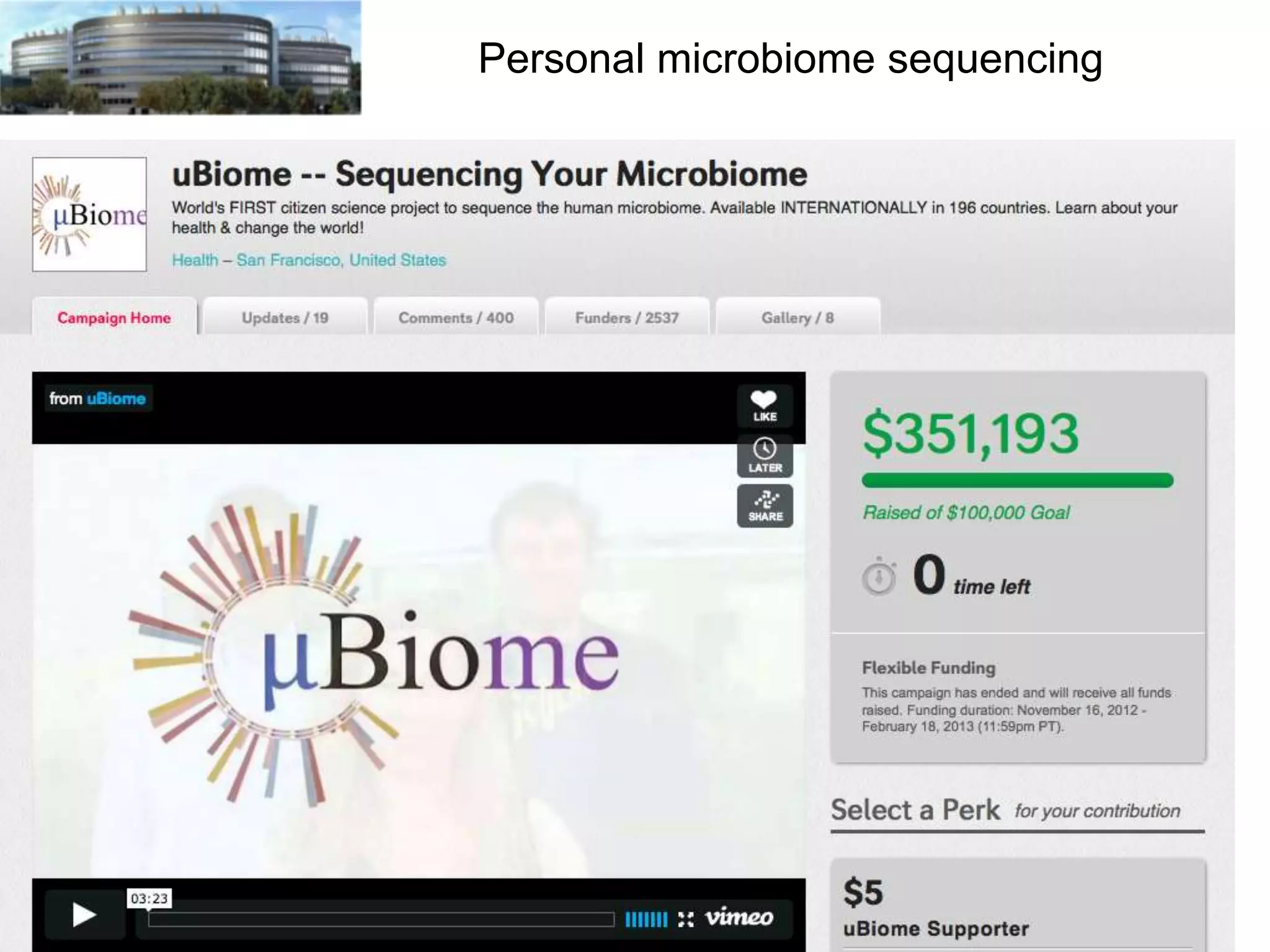 Personal microbiome sequencing

 