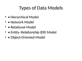 Data_Model_and_DBMS_Presentation in Bcee | PPTX
