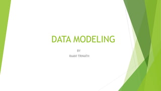 DATA MODELING
BY
RAAVI TRINATH
 