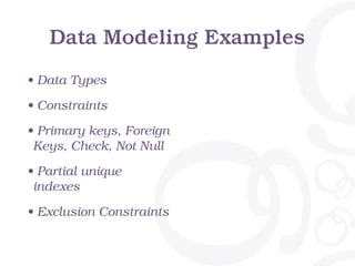 Data Modeling, Normalization, and De-Normalization | PostgresOpen 2019 | Dimitri Fontaine