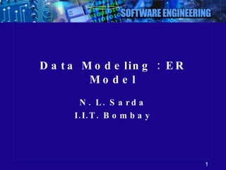 Data Modeling : ER Model N. L. Sarda I.I.T. Bombay 