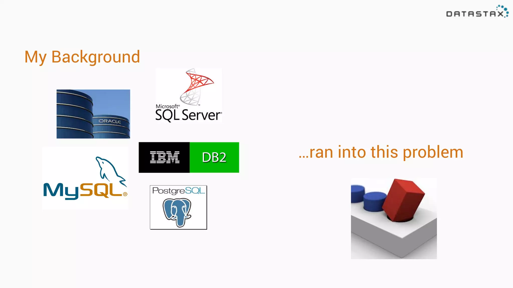 My Background
…ran into this problem
 