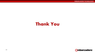 EMBARCADERO TECHNOLOGIES
Thank You
30
 