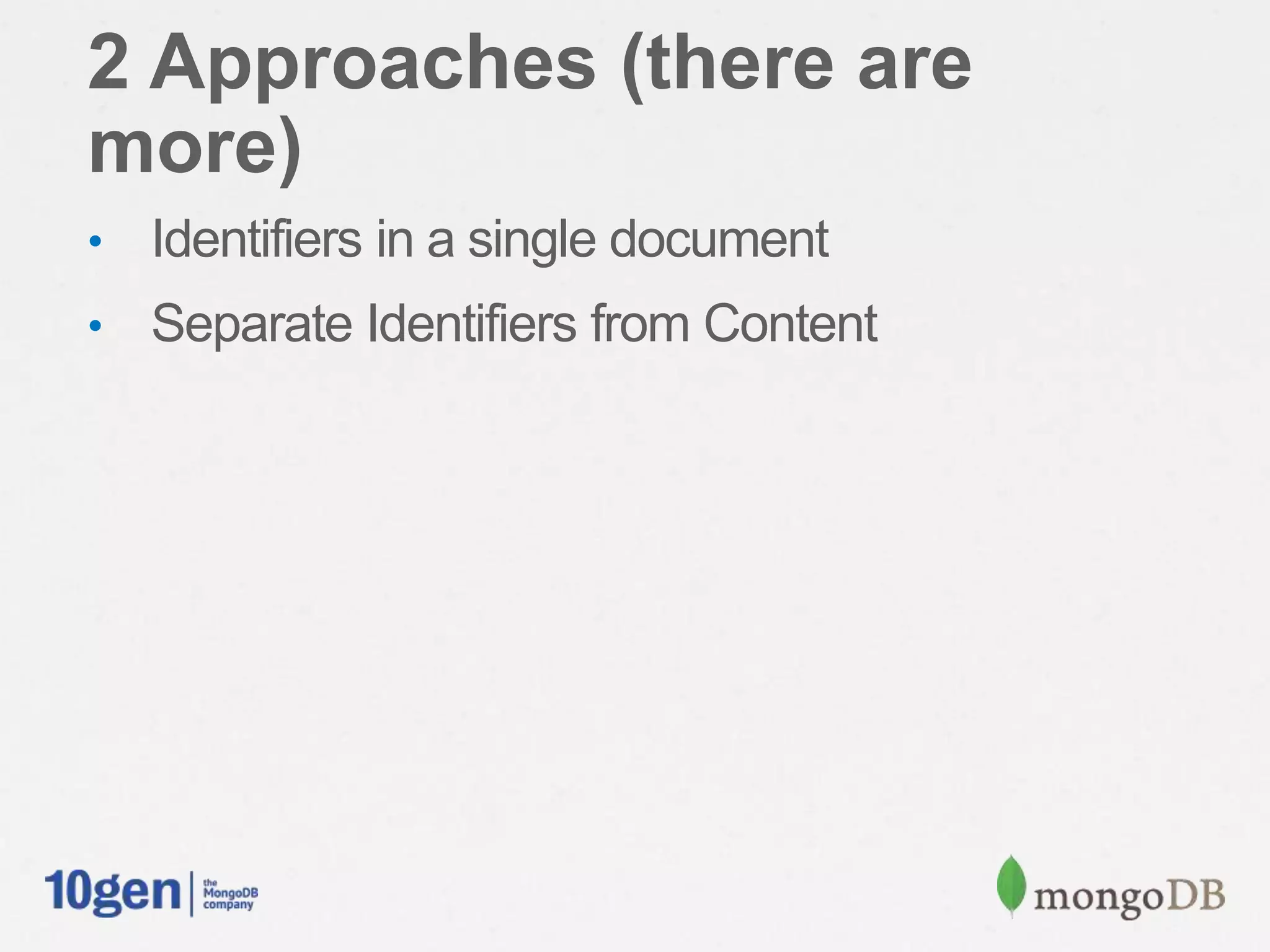 MongoDB Schema Design: Four Real-World Examples | PPT
