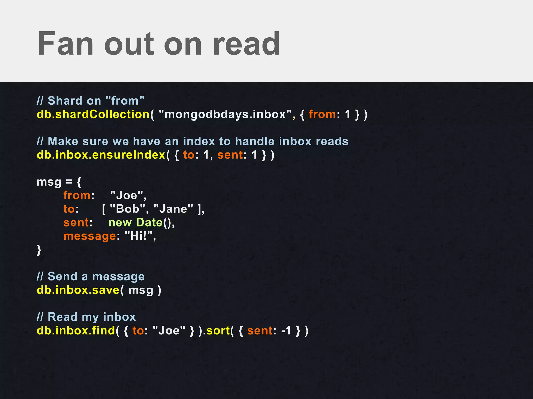 MongoDB Schema Design: Four Real-World Examples | PPTX | Email | Internet