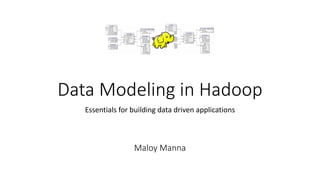 Data Modeling in Hadoop
Essentials for building data driven applications
Maloy Manna
 