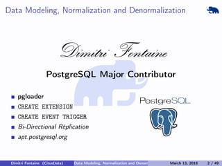 Data Modeling, Normalization and Denormalization | Nordic PGDay 2018 ...