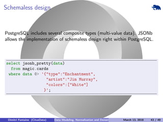Data Modeling, Normalization and Denormalization | Nordic PGDay 2018 ...