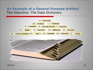 An Example of a General Purpose Artifact The Objective: The Data Dictionary 08/19/10 