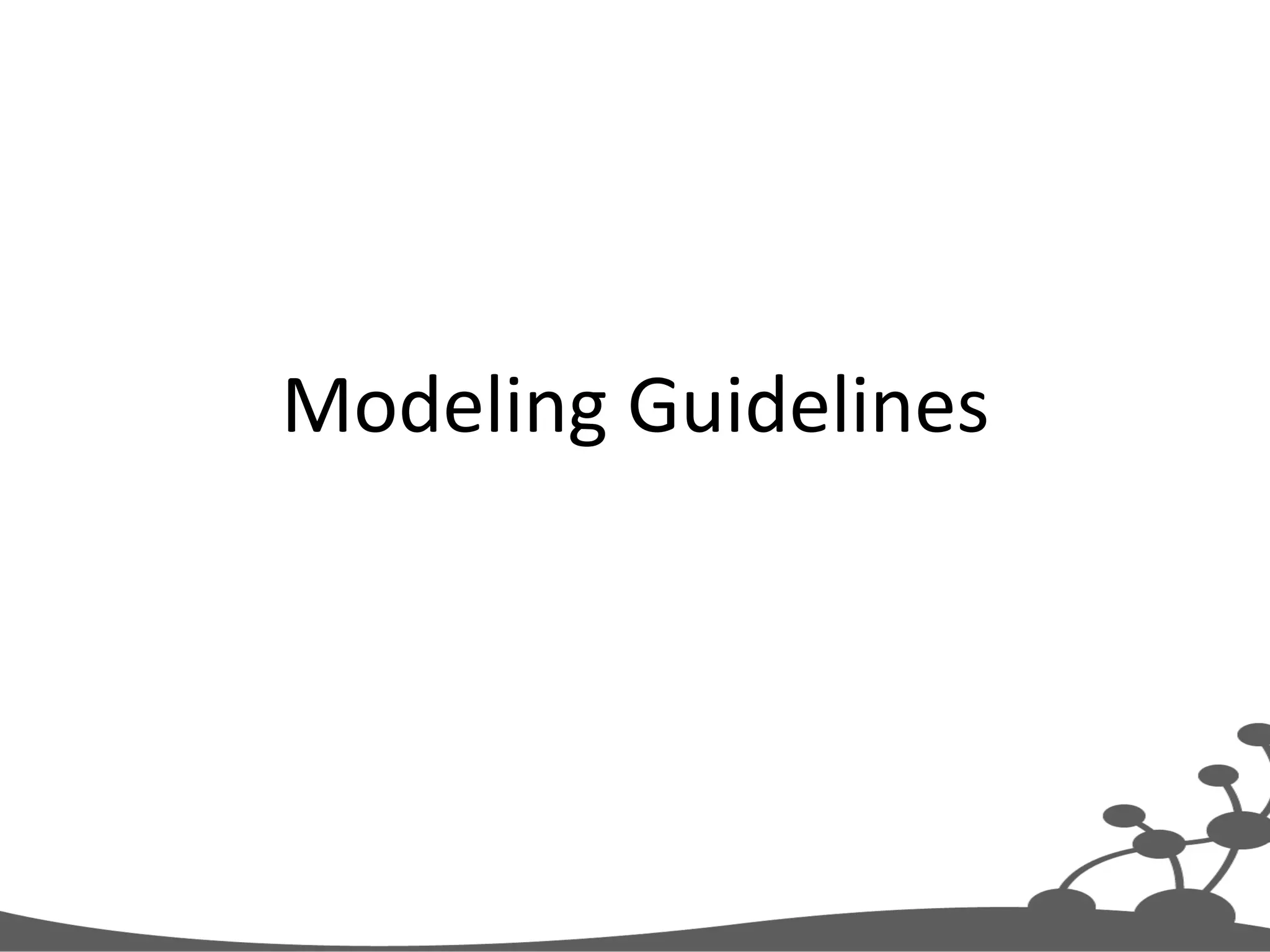 Modeling  Guidelines   