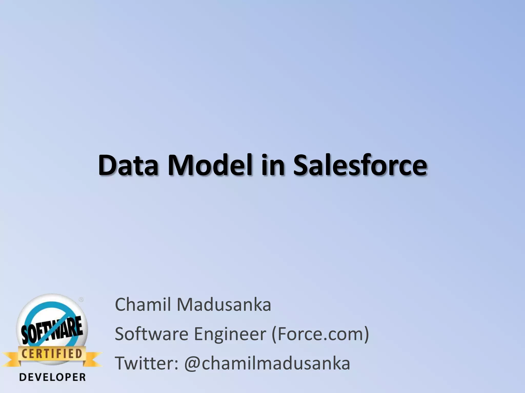 Data model in salesforce | PPTX | Databases | Computer Software and ...