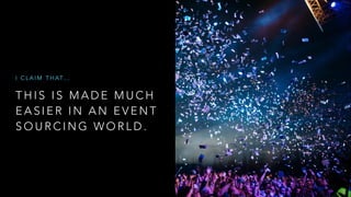 T H I S I S M A D E M U C H
E A S I E R I N A N E V E N T
S O U R C I N G W O R L D .
I C L A I M T H AT …
 