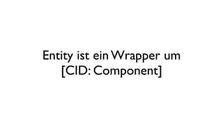 Entity ist ein Wrapper um
[CID: Component]
 