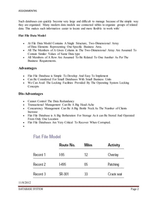 Data models | DOCX | Databases | Computer Software and Applications