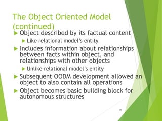 what is object oriented data modeling at pauline... Data Models.ppt