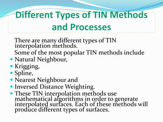 Tins Examples Gis Data models in geographical information system(GIS) | PPTX