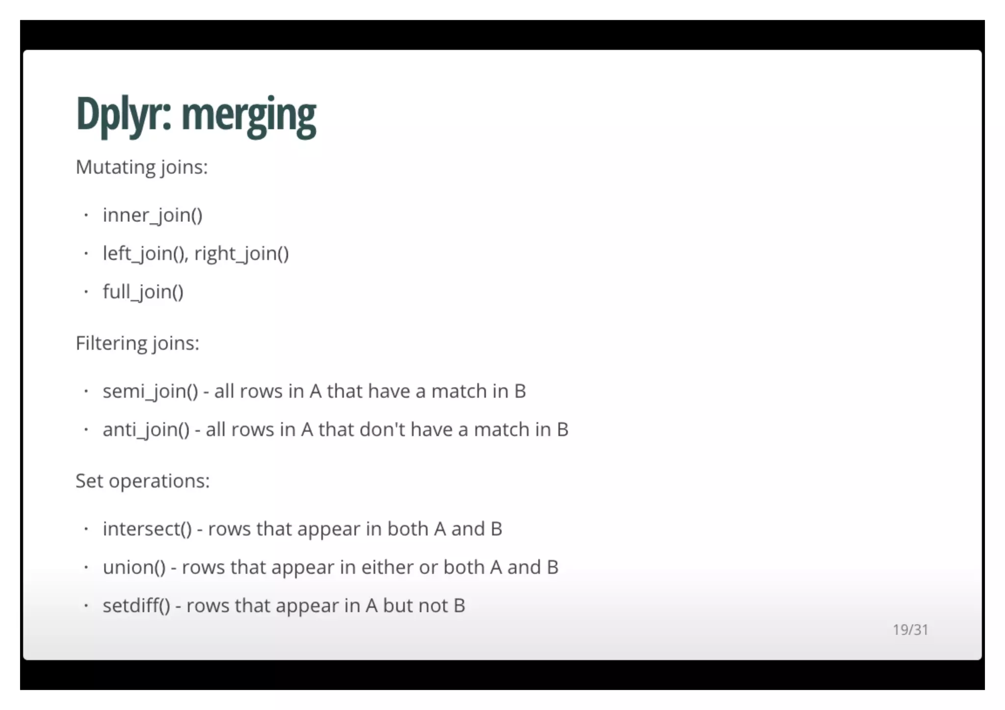 Fast data munging in R