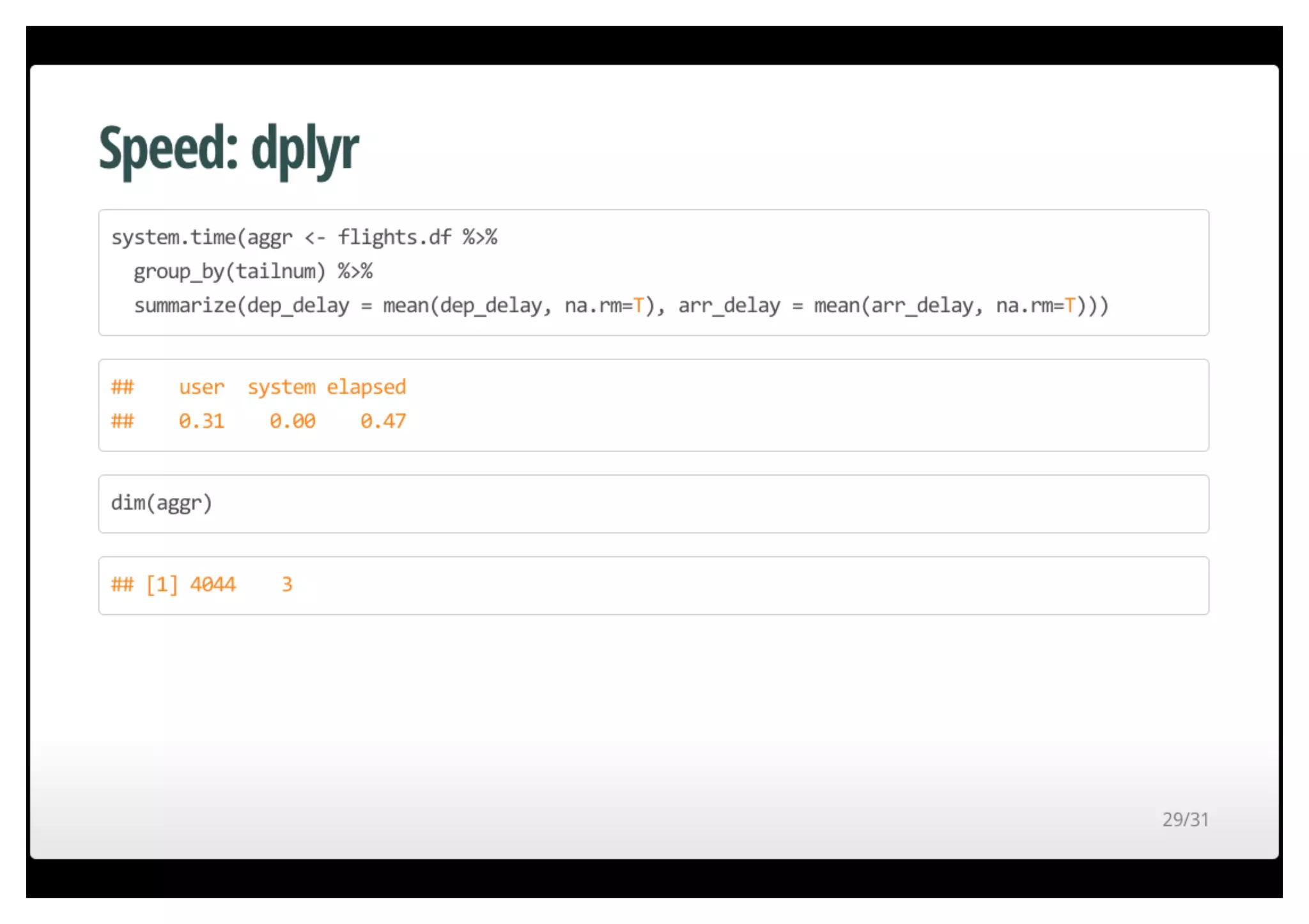 Fast data munging in R