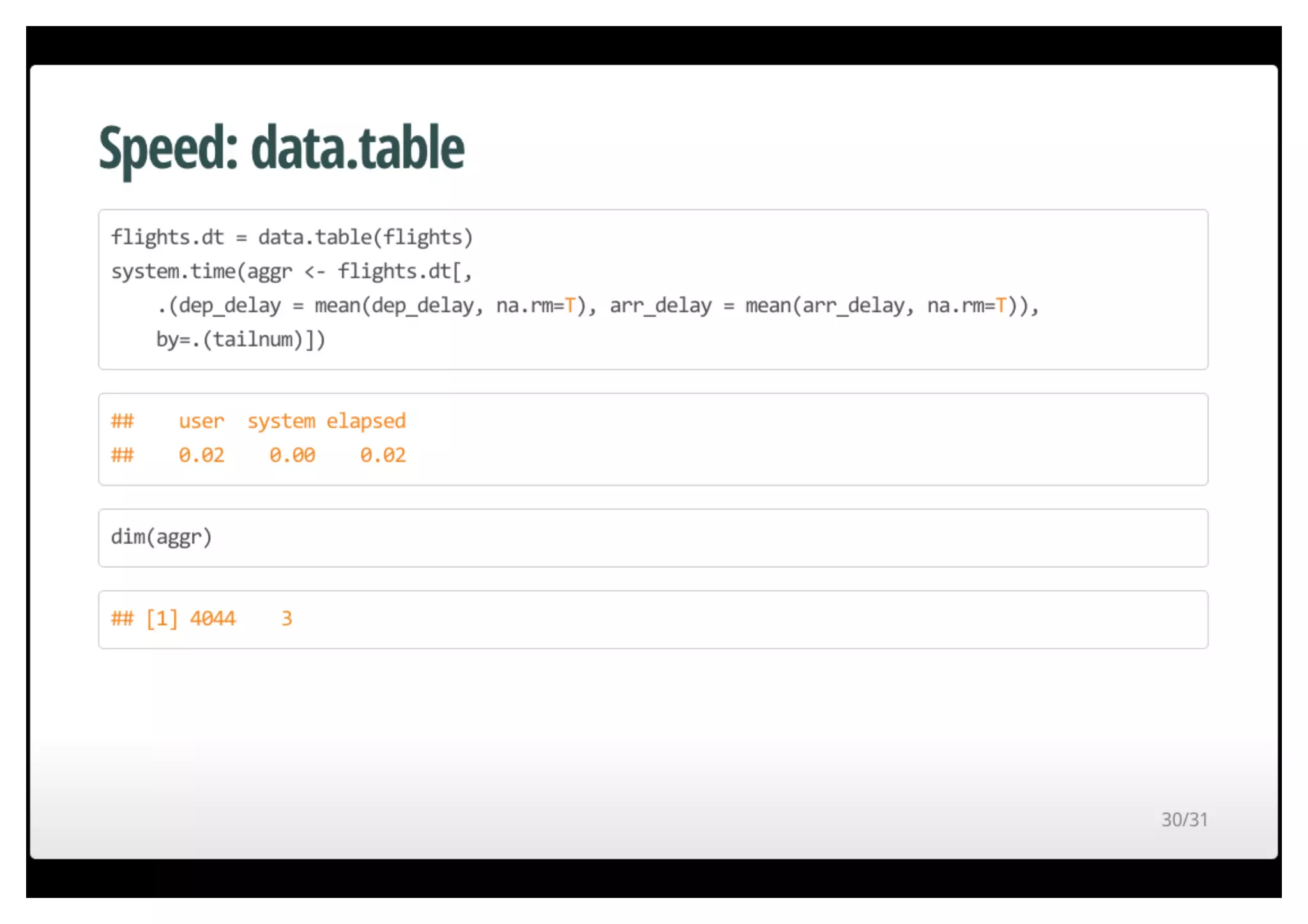 Fast data munging in R