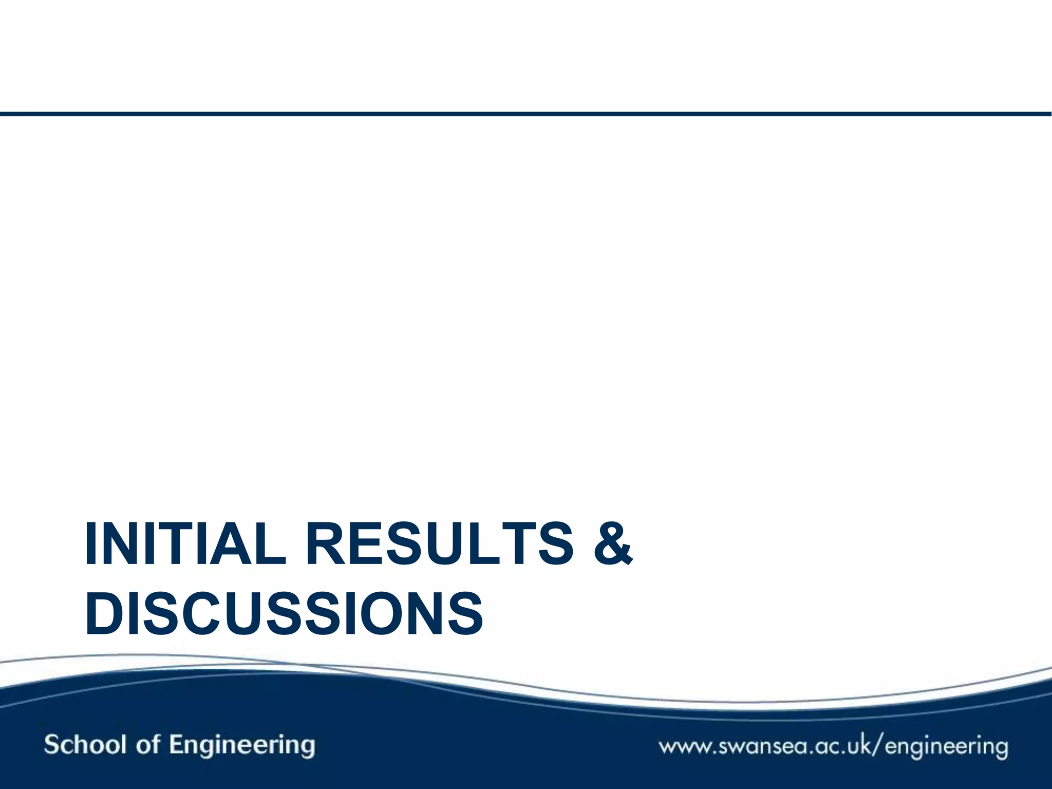 INITIAL RESULTS &
DISCUSSIONS
 