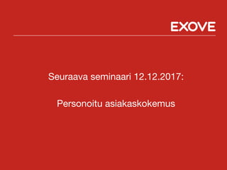 Dataohjattu asiakaskokemus