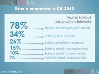 Stav e-commerce v ČR 2013

Zdroj: Shoptet, 2013

 