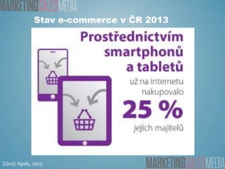 Stav e-commerce v ČR 2013

Zdroj: Apek, 2013

 
