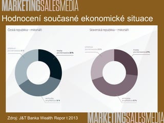 Zdroj: J&T Banka Wealth Repor t 2013
Hodnocení současné ekonomické situace
 