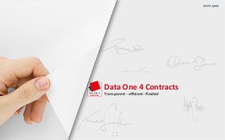 Data One 4 Contracts
Transparent - effizient - flexibelData One 4
Contracts
 