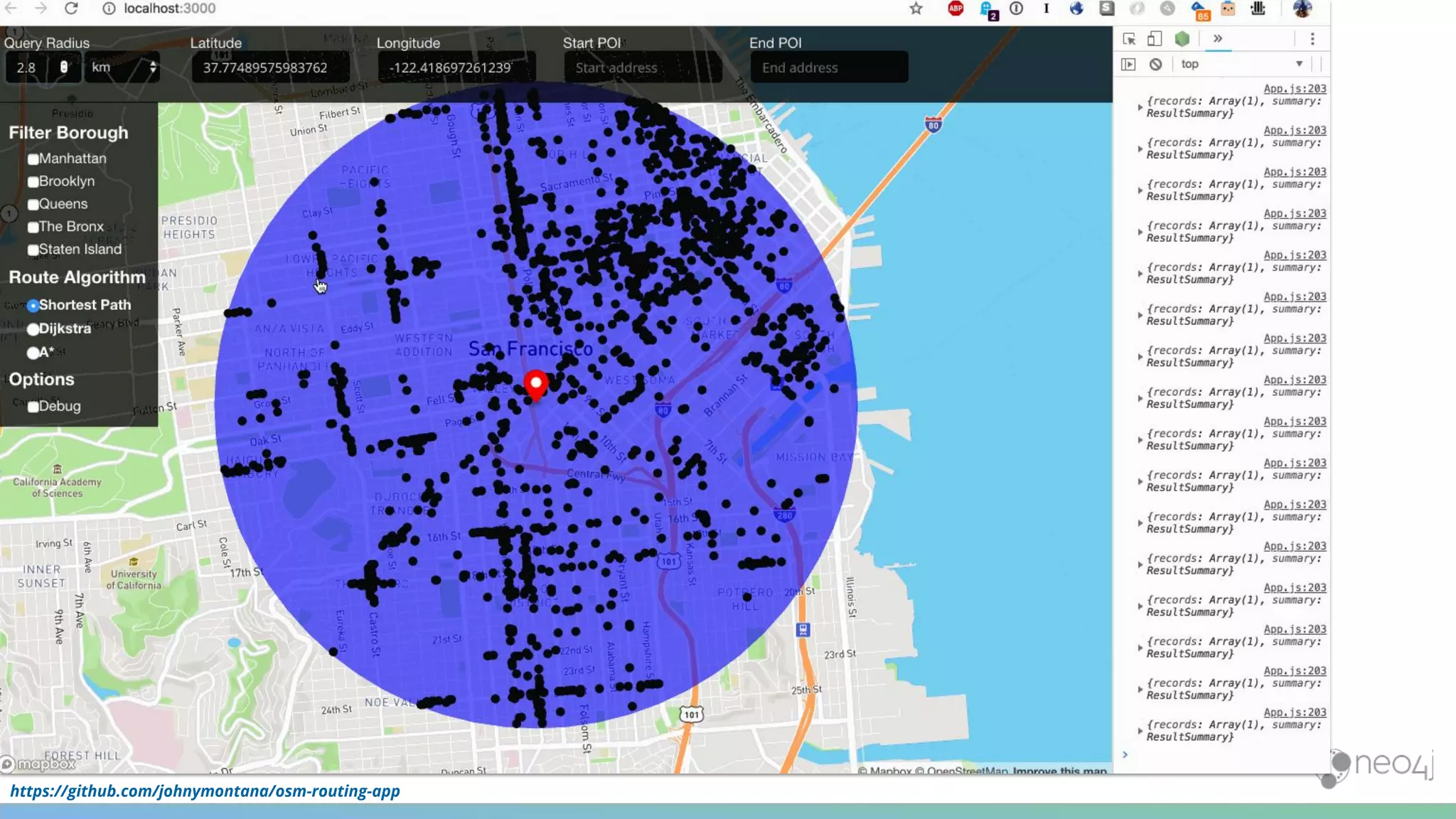 https://github.com/johnymontana/osm-routing-app 