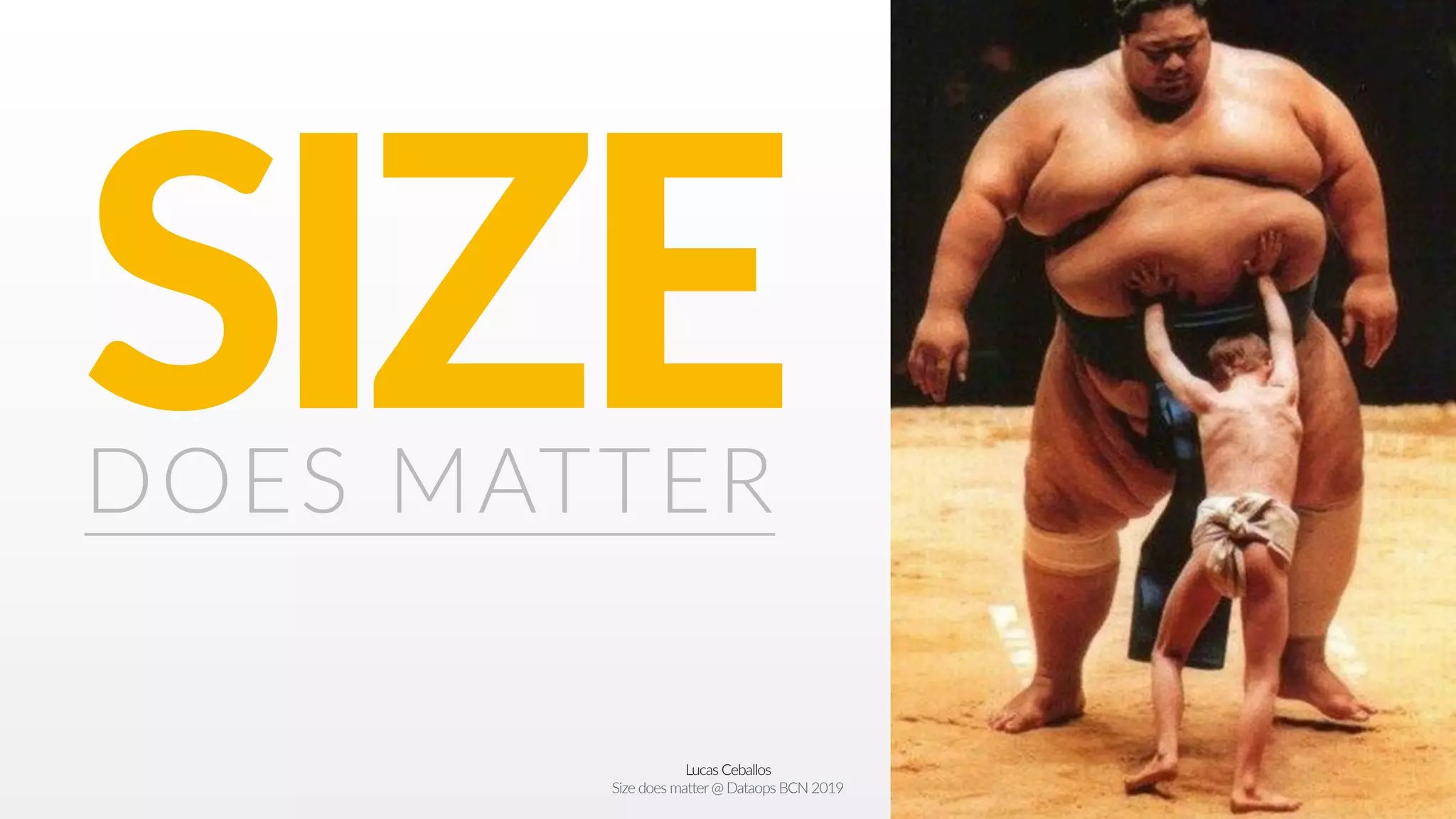 Lucas Ceballos
Size does matter@ Dataops BCN 2019
3
SIZEDOES MATTER
 