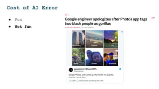 ● Fun
● Not fun
Cost of AI Error
 