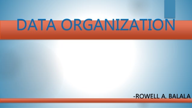 data organization data organization