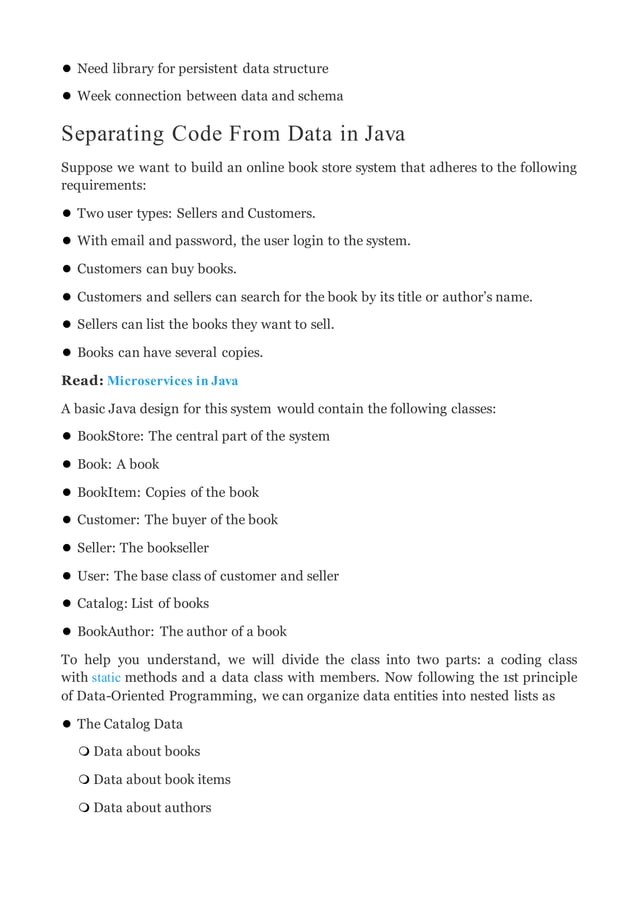 Data Oriented Programming in Java | PDF