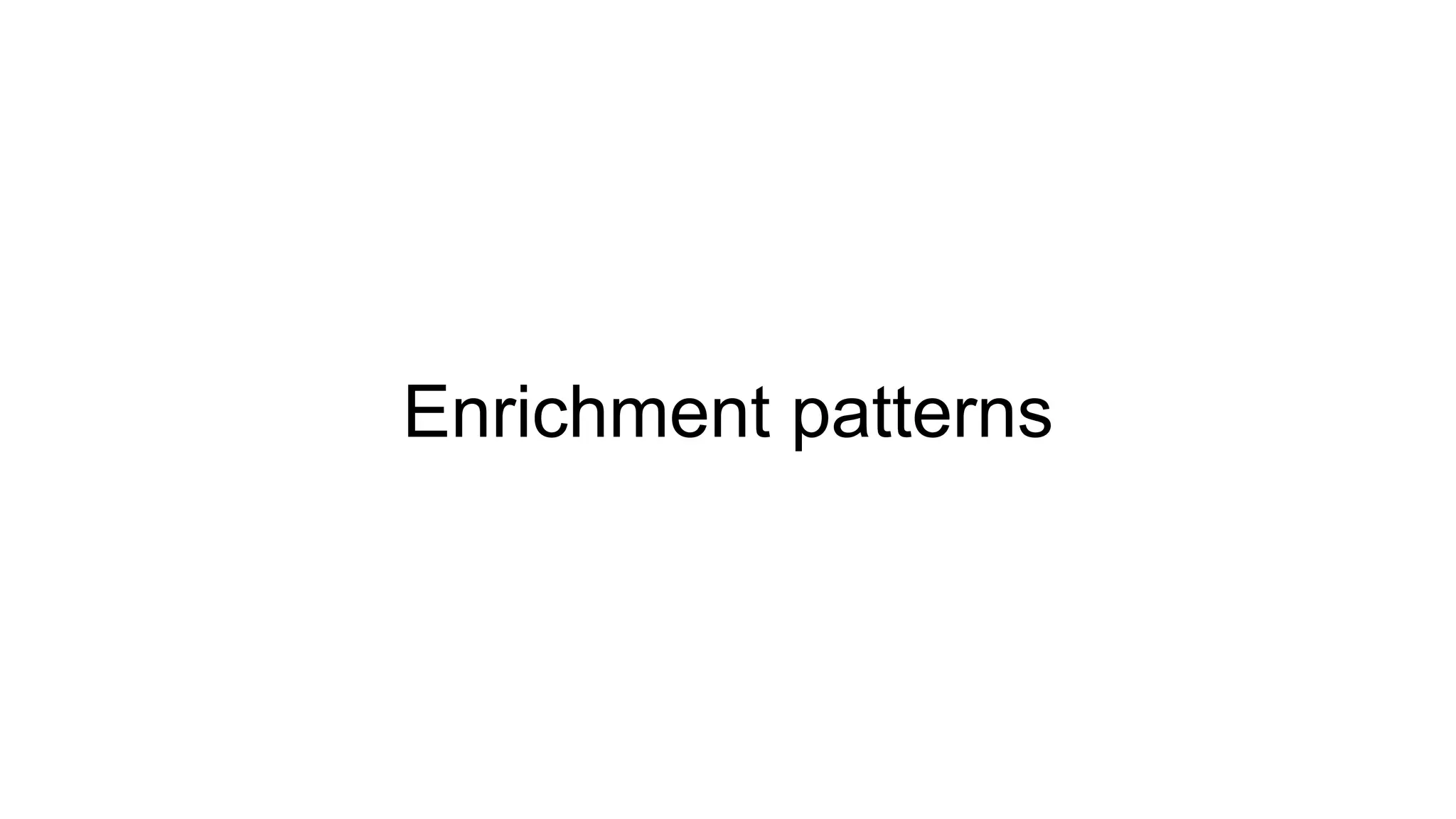 Enrichment patterns