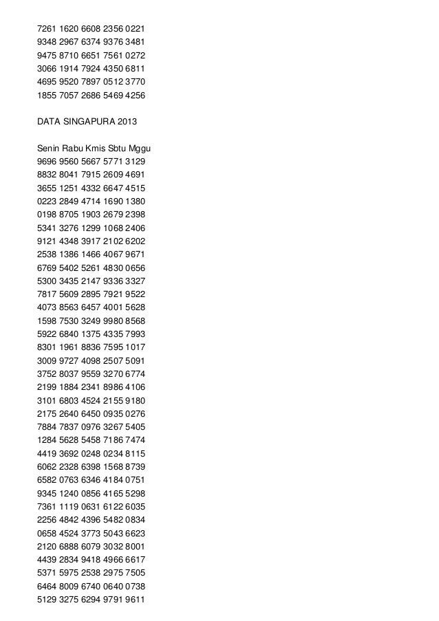 Data Pengeluaran Togel Singapura Paling Terbaru Data Pengeluaran Togel Singapura Paling Terbaru