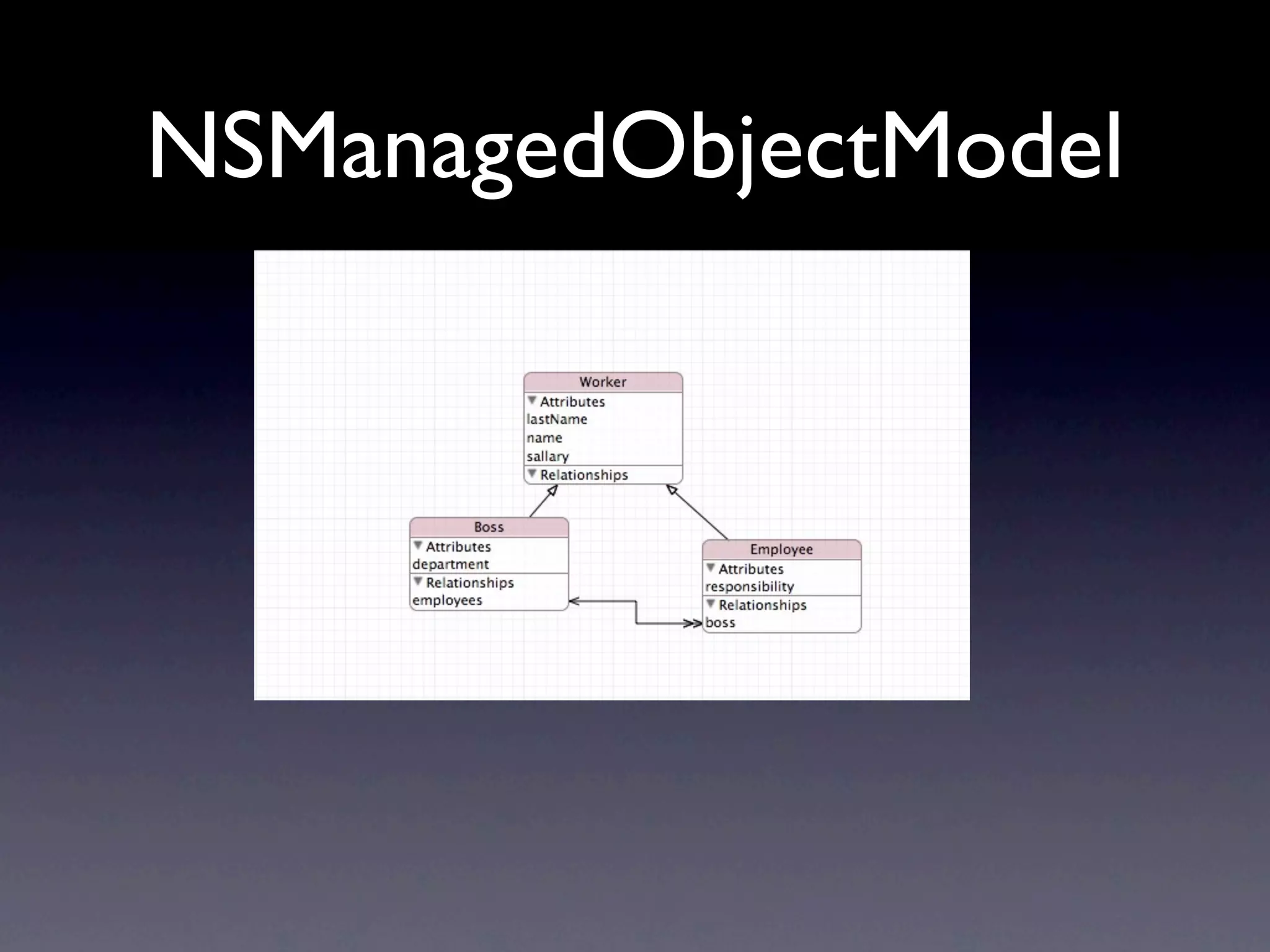 NSManagedObjectModel
 