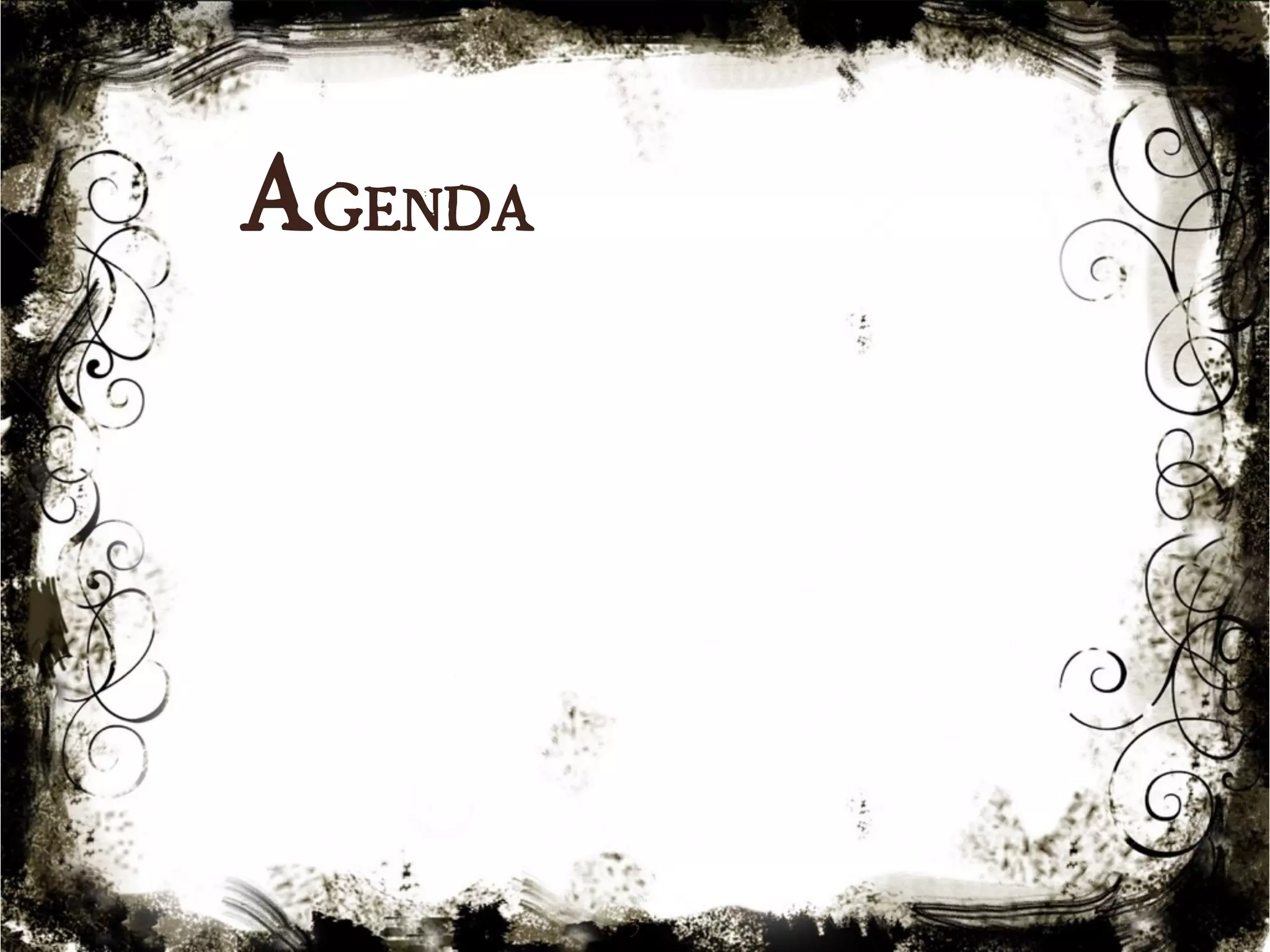 Agenda 
3 
 