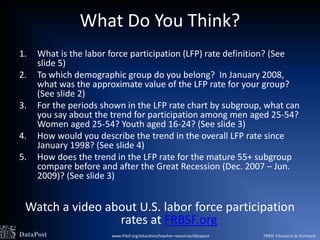Labor Force Participation Rates: Measuring workforce engagement | PPTX