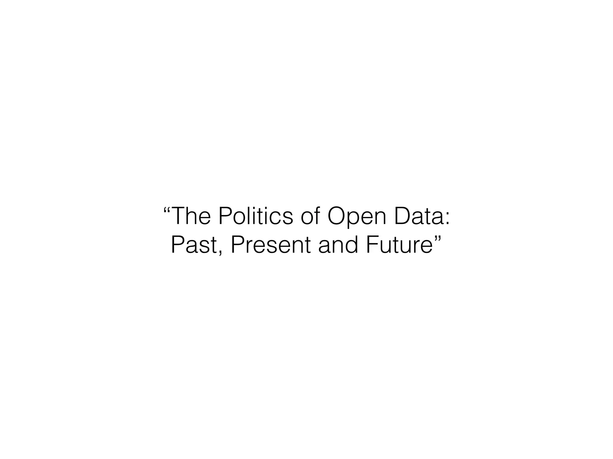 Not just dataset activism,
but data infrastructure activism?
 