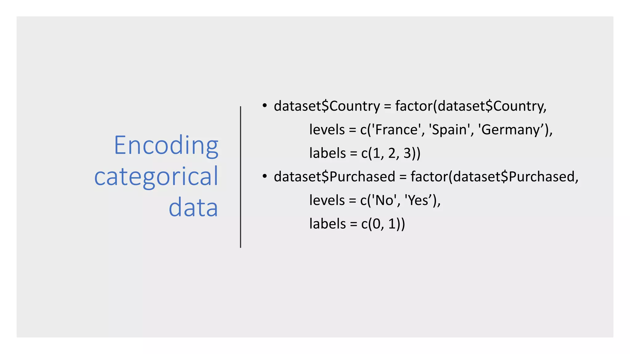 Data preprocessing for Machine Learning with R and Python | PPT