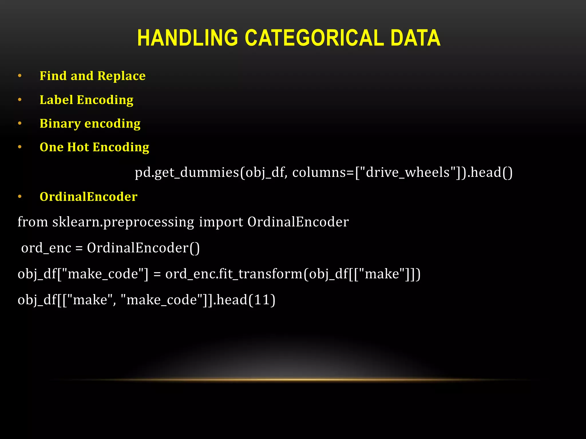 Data preprocessing in Machine Learning