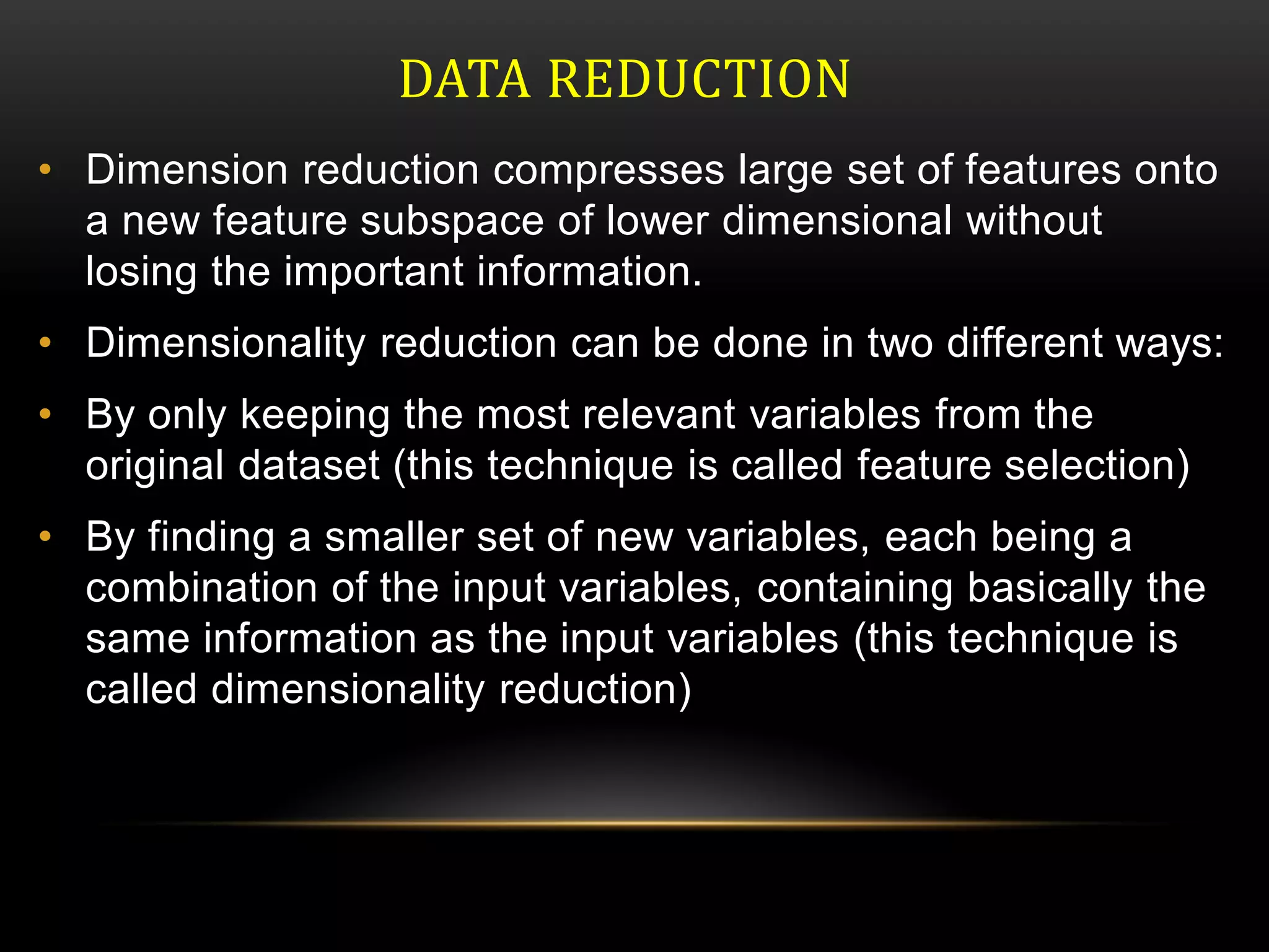 Data preprocessing in Machine Learning