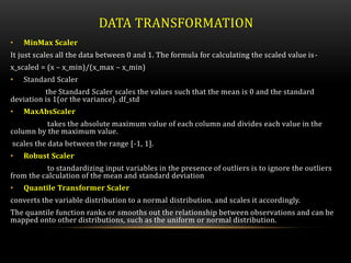 Data preprocessing in Machine Learning