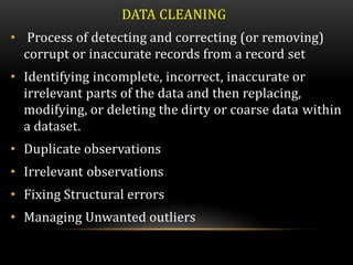 Data preprocessing in Machine Learning