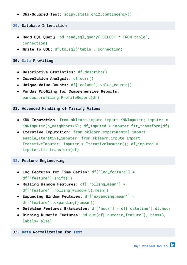 Data Preprocessing Cheatsheet for learners | PDF